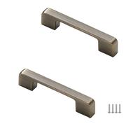 Cabinet Handles Vintage 96mm, 2 Pack Furniture Handle Solid Zinc Alloy | Anodized Surface, Color: Bronze, Kitchen Door Handles Hole Centers: 96-320mm Cupboard Handle Drawer Pulls Wardrobe 96mm/3.8in
