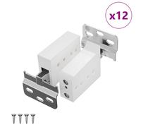 Cabinet Hanging Bracket White Iron and Plastic Wall Hanger Plate Mount vidaXL