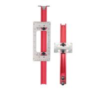 Cabinet Hardware Jig 400mm with 64 96 128 192mm Hole Spacing, Aluminum Alloy Door Handle Drill Guide, Stainless Steel Punch Locator for Drawer Pull Installation