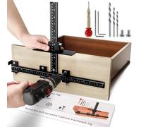Cabinet Hardware Jig,Kitchen Cabinet Door Handle Jig,Cabinet Jig for Handles and Pulls Aluminum Alloy,Adjustable Drill Guide Kitchen Cabinet Handle Template for Drawer/Cabinet/Door Handles and Pulls