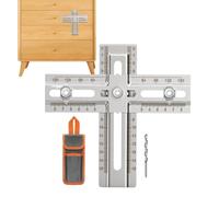Cabinet Hardware Jig,Precision Stainless Steel Hole Locator - Handles Knobs Drill Guide | for Carpenter Professionals Enthusiasts Beginners Amateurs Families Friends