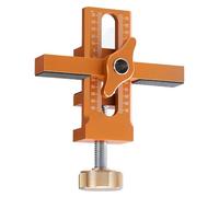 Cabinet Hardware Jig Tool Cabinet Door Mounting Jig Aluminum Alloy Adjustable Support Arm with Double Metal Rod Structure for Kitchen Bathroom Wardrobe Installation