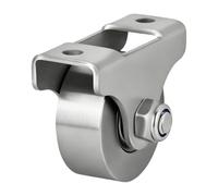Cabinet Hardware Roller with Two Hole Mounting, Flat Wheel | Fixed Direction Bearing Wheel, Two Fastening Positions, Guided Rolling for Shoe Cabinet Hardware, 1 Pulley