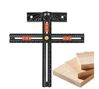 Cabinet Hardware Template | T-Bar Punch with Measure | Drawer Handle Jig and Drilling Guide - for Renovators, Contractors, Carpenters, DIYers, Homeowners, Home and Home