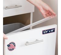 CABINET HERO Slimline - Slip on Cabinet Door Protector Edge Guard - Clear - ¾” Thick - 18” Length (Pack of 4)