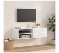 Cabinet High Gloss White 100.5x39x30cm Engineered Wood Modern Storage Slim Unit