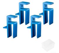 Cabinet Hinge Jig 39mm Woodworking Template for Precise Drilling - PP Plastic Scribing Tool for Cup Holes 16-18mm Openings Black Blue 2.4x1.65x7.5cm(4PCS Blue)