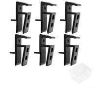 Cabinet Hinge Jig 39mm Woodworking Template for Precise Drilling - PP Plastic Scribing Tool for Cup Holes 16-18mm Openings Black Blue 2.4x1.65x7.5cm(6PCS Black)