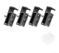 Cabinet Hinge Jig 39mm Woodworking Template for Precise Drilling - PP Plastic Scribing Tool for Cup Holes 16-18mm Openings Black Blue 2.4x1.65x7.5cm(4PCS Black)