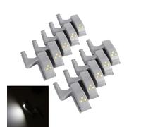 Cabinet Hinge LED Sensor Light, 10pcs Universal Motion Activated Night Lights for Kitchen Living Room Closet Cupboard Wardrobe Cool White