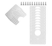 Cabinet Hinge Repair Plate Cupboard Door Hinges Fixing Plate Cabinet Door Repairing Fixing Panel Furniture Hardware 1/2/3/4/5PCS(9x5cm 5pcs)