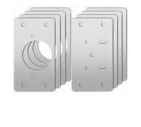 Cabinet Hinge Repair Plate Stainless Stainless Steel Cabinet Hinge Repair Plate Silver Pack of 1 2 4 10 Pair(2 Pair)