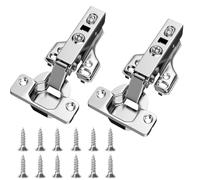 Cabinet Hinges: 2 Pack Kitchen & Bathroom Concealed Hinges for Full Overlay on Kitchen, Bathroom, Bedroom, Dining Room