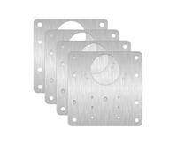 Cabinet Hinges Cabinet Hinge Repair Plate with Holes Flat Fixing Bracket 4 pcs