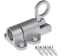 Cabinet Hinges,Kitchen Cabinet Hinges, 1pc Aluminum Door Lock Latch Window Gate Automatic Spring Bounce Door Bolt Safety Latch Hasp Sliding Lock Black Door Bolt (Color : Gray B)