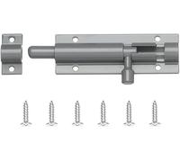 Cabinet Hinges,Kitchen Cabinet Hinges, 2/3/4/5/6/8 Inch Black Silver Barrel Bolt Aluminum Alloy Door Latch Hardware for Gate Safety Door Bolt Latch Lock Home Hardware (Color : Gray, Size : 4 inch)