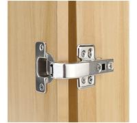 Cabinet Hinges, Pack of 2 Soft Close Hinges with 90° Opening Angle, 4 Inch 3D Adjustable Hidden Cabinet Door Hinge