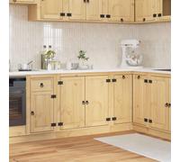 Cabinet with Storage SKI Honey Brown Solid Pine Wood Modern Furniture vidaXL