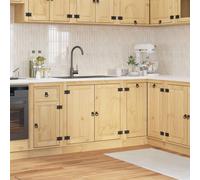 vidaXL Cabinet SKI Honey Brown 80 x 46 x 81 cm Solid Pine Wood