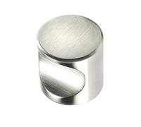 Cabinet Knob Cylindrical Flate Top Solid Satin Stainless Steel 16x20mm from EUROART