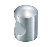 Cabinet Knob Cylindrical Round Top Solid Satin Stainless Steel 16x20mm from EUROART
