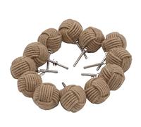 Cabinet Knobs 12 Pack for Cabinets & Drawers, Nautical Jute Rope Cabinet Door Knobs, Rustic Twisted Rope Drawer Pulls, Vintage Decorative Furniture Hardware for Kitchen Cabinets, Closet & Dressers