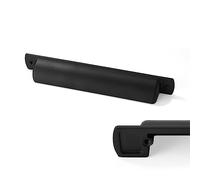 Cabinet Knobs 2 Pack - Vintage Matte Black 1 Inch Drawer Pulls for Kitchen Cabinets and Drawers Hardware, Color: Matte Black,Size: 5"(128mm) Hole Center