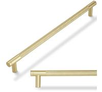 Cabinet Knobs and Handles 10 Pack 12-5/8 inch Brushed Brass Kitchen Cabinet Knurled Cabinet Pulls Gold Drawer Pulls Kitchen Hardware Dresser