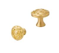 Cabinet Knobs Brass Round Single Hole Design, Elegant Finish for Premium Look, Ideal for Home Renovation, Kitchen, Bathroom, and Furniture Improvements