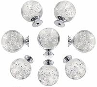 Cabinet Knobs, Door Handle,Modern Cabinet Handles，8PCS 40mm Clear Cute Bubbles Ball Crystal Glass Knob Decorative Drawer Pull Handle for Furniture Cabinet Drawer Closet Dresser Kitchen & Baby Kid's Ch