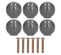 Cabinet Knobs Drawer Knobs Cabinet Handles Beautiful Exquisite DIY Zinc Alloy Modern Simple Drawer Pulls for Wardrobes Cabinets Side Doors Material Zinc Alloy Size 30mm Quantity 6 (1113 large gray)