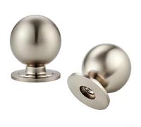 Cabinet Knobs Featuring Zinc Alloy Construction and Round Shape for Use on Kitchen Cabinets, Bathroom Vanities, and Dressers (Yalas - Single Hole)