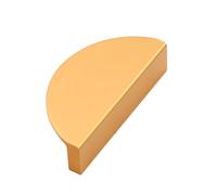 Cabinet Knobs Gold Semi-Circular Knob and Handle Cabinet Shoe Cabinet Wardrobe Door Handle Round Triangle Furniture Hardware Champagne Gold 64mm Hole Pitch (Pair)
