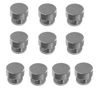Cabinet Knobs, Knurled Round Kitchen Cabinet Furniture Knobs, Drawer Knobs, Wardrobe Handles Aluminium Knobs, Handles for Cupboards & Draws (Silver 10PCS)