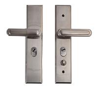 Cabinet Knobs Metal HandleSet Door Lever,Door Handle for Entrance and Front Door Handle Hardware,Hall & Closet Passage Lock-Brushed silver-2piece