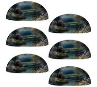 Cabinet Knobs - Set of 6PCS Beautiful Scenery Under The Moon-2 Decorative Drawer Handles, Long Door Pull Handles for Kitchen, Bedroom, and Bathroom Furniture