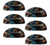 Cabinet Knobs - Set of 6PCS Beautiful Scenery Under The Moon-30 Decorative Drawer Handles, Long Door Pull Handles for Kitchen, Bedroom, and Bathroom Furniture