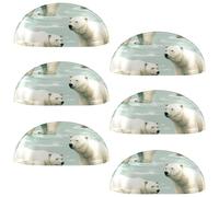 Cabinet Knobs - Set of 6PCS Four Polar Bears-1898 Decorative Drawer Handles, Long Door Pull Handles for Kitchen, Bedroom, and Bathroom Furniture