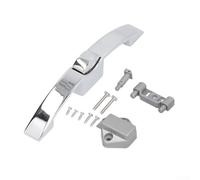 Cabinet Lock, 160mm Hole Spacing, Zinc Alloy Drawer Latch with Button Release, Secure Keyless Entry for RV Boat Camper(Bright chrome-160)