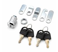 Cabinet Lock Cam Lock Kit - Mailbox Cupboard Drawer Fitting with 4 Keys and 5 Plates - Zinc Alloy Barrel Lock for Post Box Locker Door Furniture - Multi Purpose Replacement Hardware