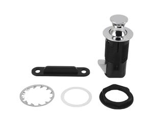 Cabinet Lock Chrome Round Button Quick Installation Safety Lock for Kitchen Cabinet Doors (Chrome)