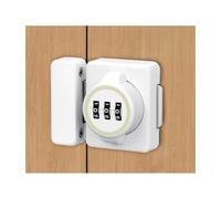 Cabinet Lock, Keyless Combination Door Lock,Zinc Alloy, 3-Digit Password,with Fluorescence Circle,White