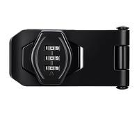 Cabinet Lock, Wardrobe Lock, Cupboard Lock, 4 Inch 3-Digit Combination Bolt for Drawers, File Cabinets, Sheds, Mailboxes, Black, Easy Screw Installation, 11.9 x 4.1 x 2.3 cm