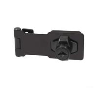 Cabinet Lock with Keys, Easy Install Secure Hasp Design for Safety Gate Latch, No Drill Drawer Refrigerator Combination Lock(4 in Black)