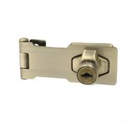 Cabinet Lock with Keys, Easy Install Secure Hasp Design for Safety Gate Latch, No Drill Drawer Refrigerator Combination Lock(2.5 in Bronze Colour)