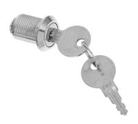 Cabinet Lock with Keys for Office Drawers and Storage Boxes | Zinc Alloy Metal Build, Silver Finish, Rotating Core Design, for Home, School Facilities, Confidential Files