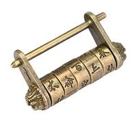 Cabinet Locks with Combination, Chinese Vintage Padlock Antique Retro Combination Lock for Jewelry Box Drawer Cabinet