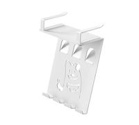 Cabinet Mount Holder Storage Rack Telephone Stand Multipurpose Hook Organizer Made of Carbon Steel Compact Shape for Kitchen Bedroom Reading Room Offi, White