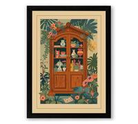 Cabinet of Curiosities Art Deco Framed Wall Art Print A3 (42×29.7cm) Black, Wall Decor for Living Room, Bedroom, Office & Home, Ready to Hang, Art Gift