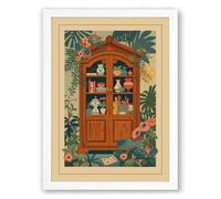 Cabinet of Curiosities Art Deco Framed Wall Art Print A3 (42×29.7cm) White, Wall Decor for Living Room, Bedroom, Office & Home, Ready to Hang, Art Gift